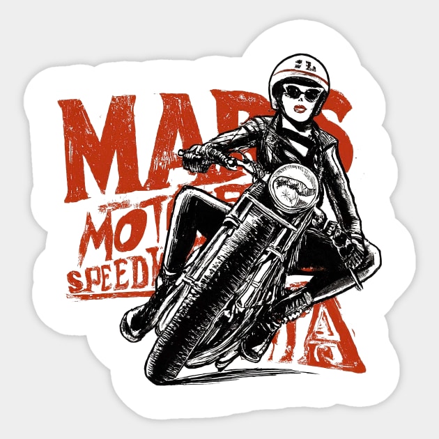 Mars Motor Speedway (2) Sticker by Mars Motor Speedway